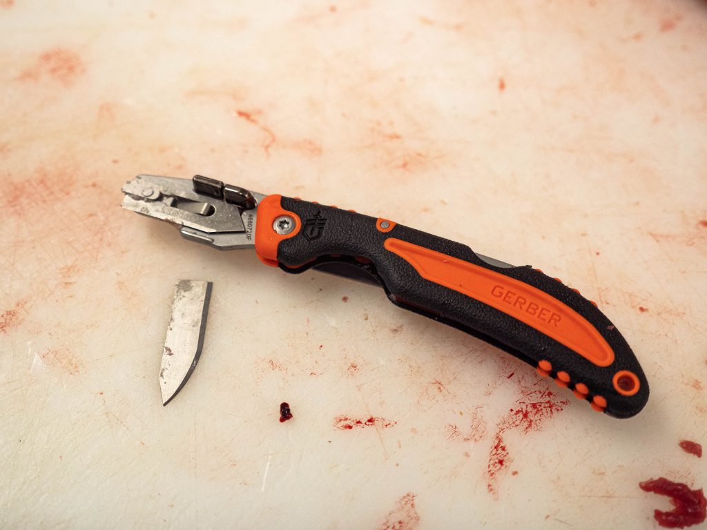 FRA replaceable blade knife test, Free Range American
